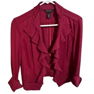White House Black Market Red Blazer Professional Suit Jacket